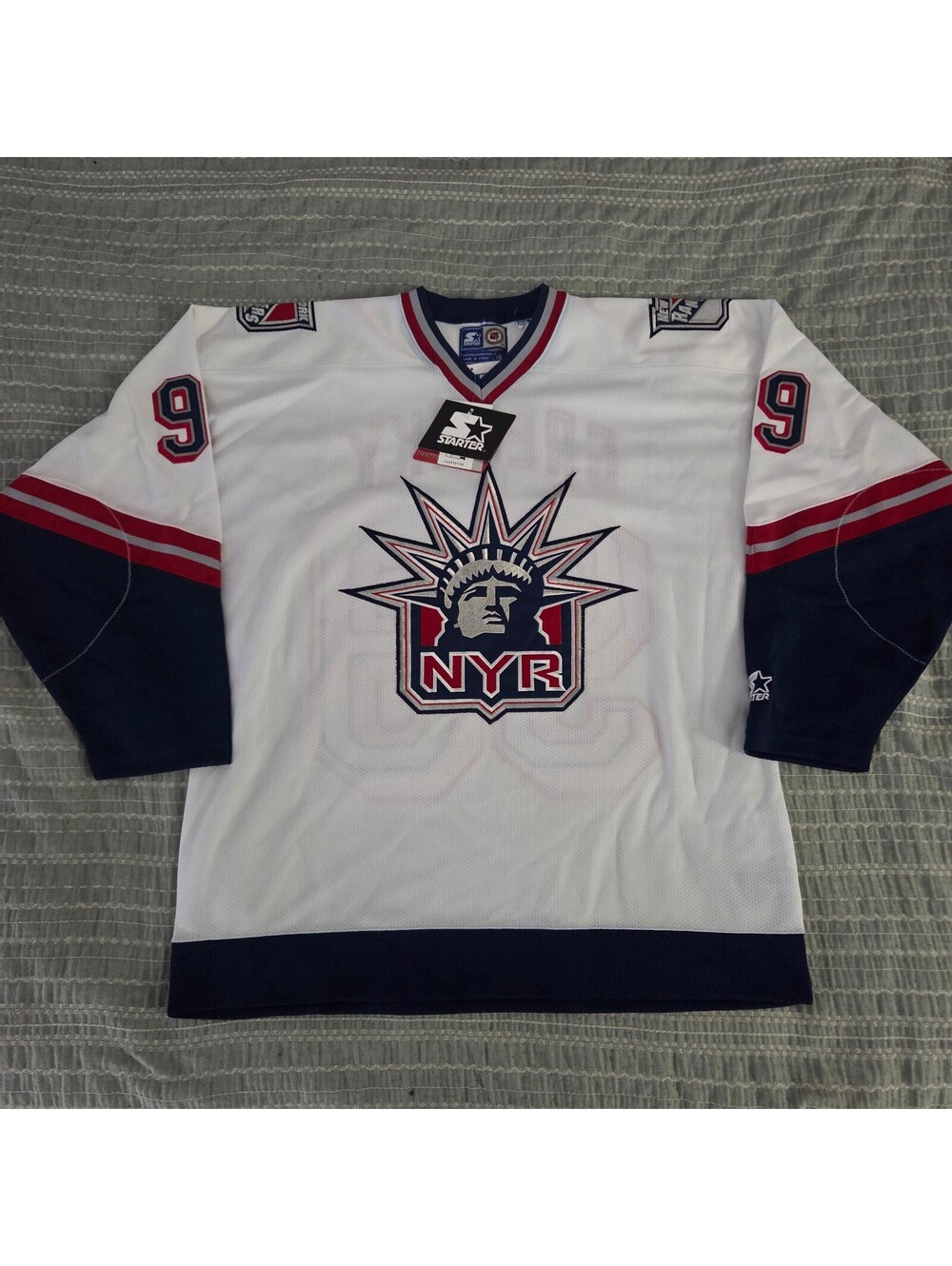 Starter New York Rangers Wayne Gretzky 99 Jersey White Large
